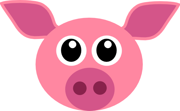 Pink Pig clip art - vector clip art online, royalty free & public ...