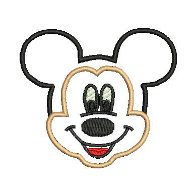 Mickey Mouse Applique Embroidery Design by MyIttyBittyDesigns