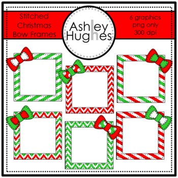 STITCHED CHRISTMAS BOW FRAMES {GRAPHICS FOR COMMERCIAL USE ...