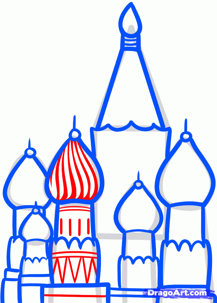 How to Draw the Kremlin, Moscow Kremlin, Saint Basil Cathedral ...