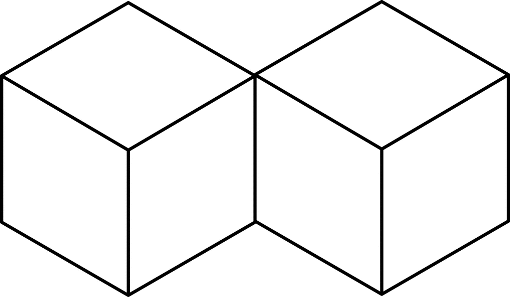 2 Congruent Cubes | ClipArt ETC