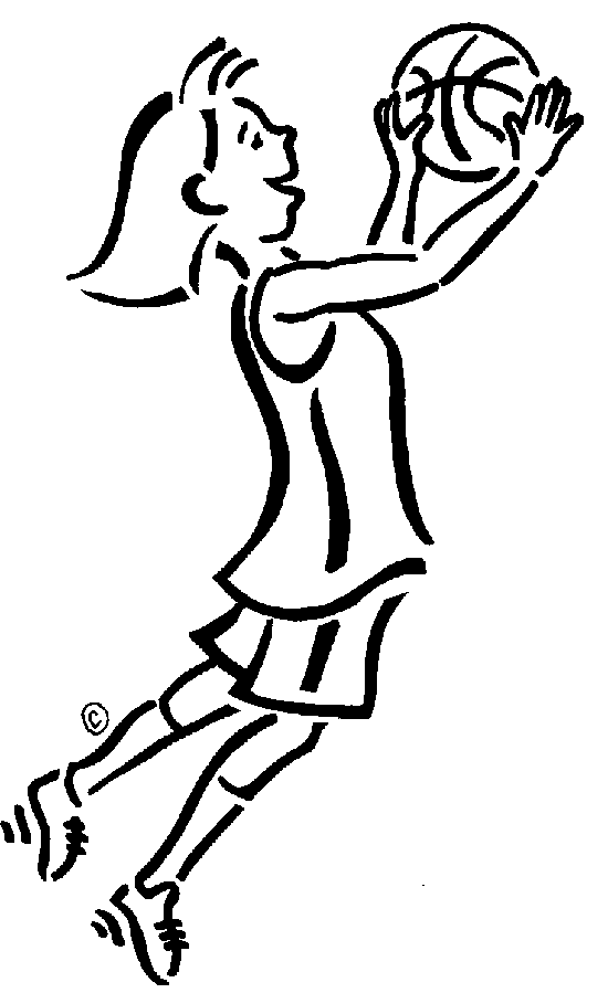 Female Basketball Player Clipart
