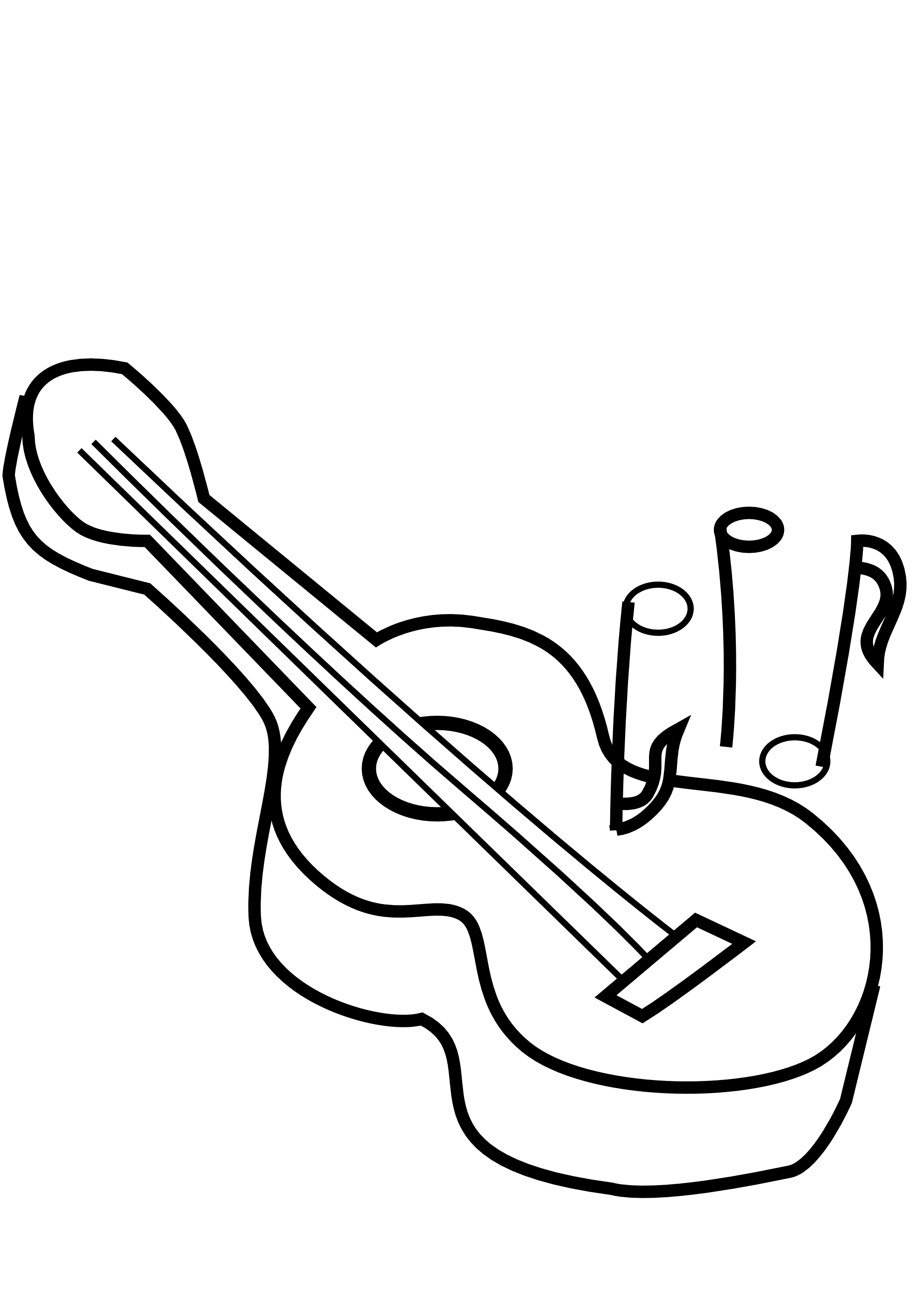 Bg Guitar Black White Line Art Coloring Sheet Colouring Page ...