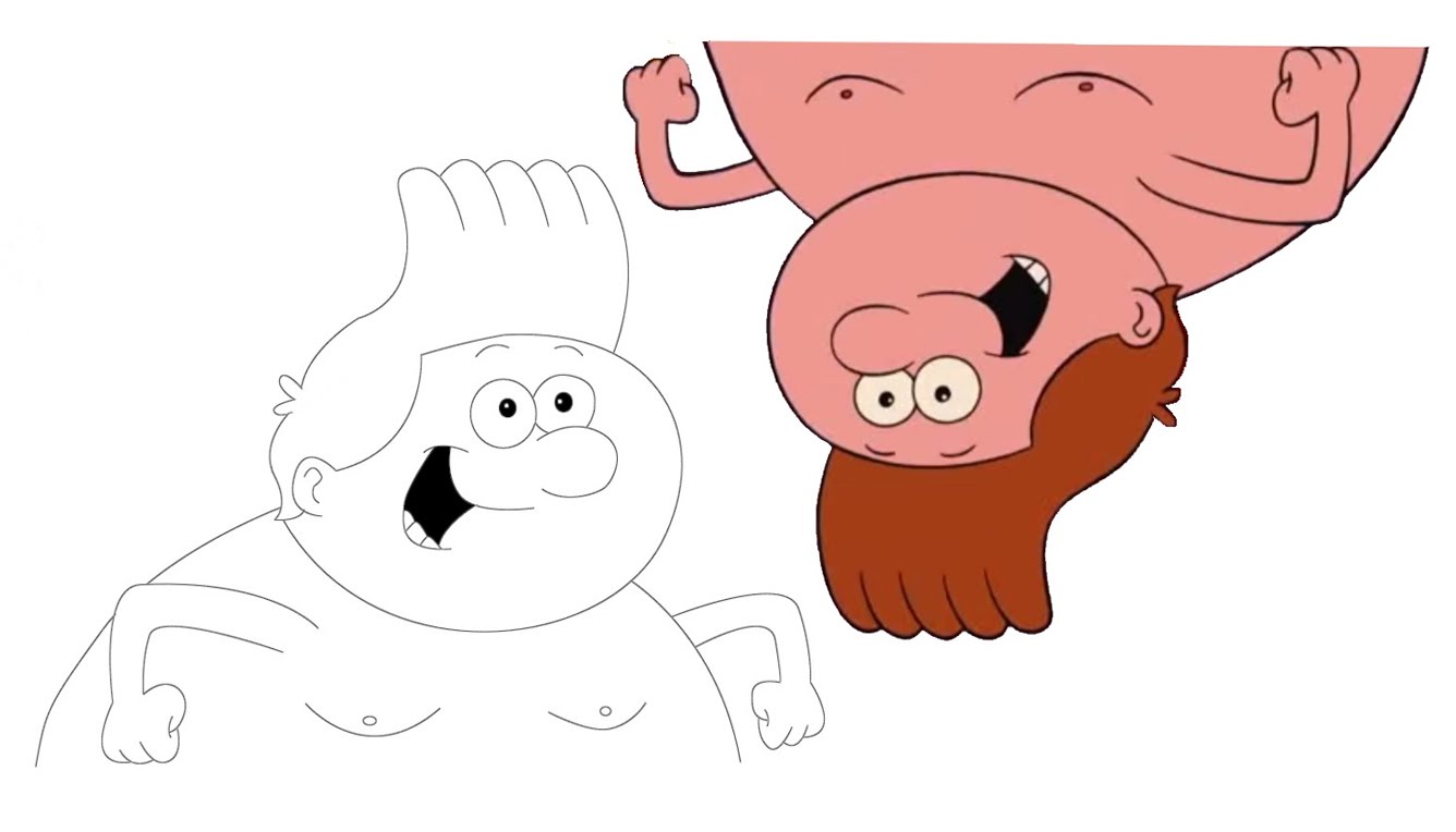 How to draw belly brothers uncle grandpa - YouTube