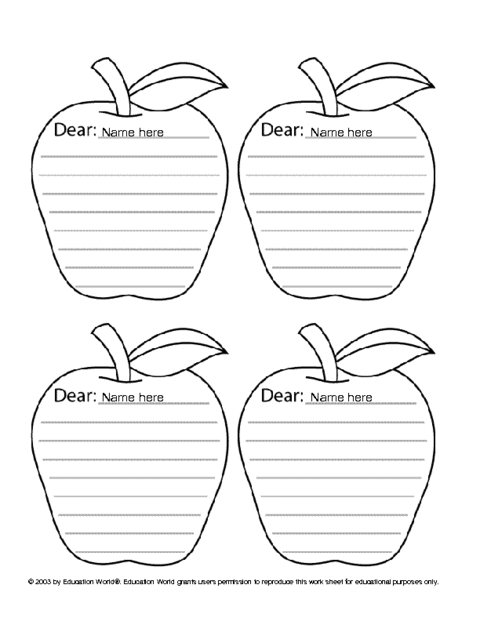 Education World: Apple Icebreaker Template