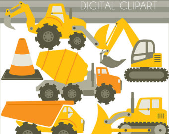 bulldozer clipart – Etsy