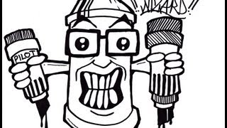 How to draw a graffiti spraycan - YouTube