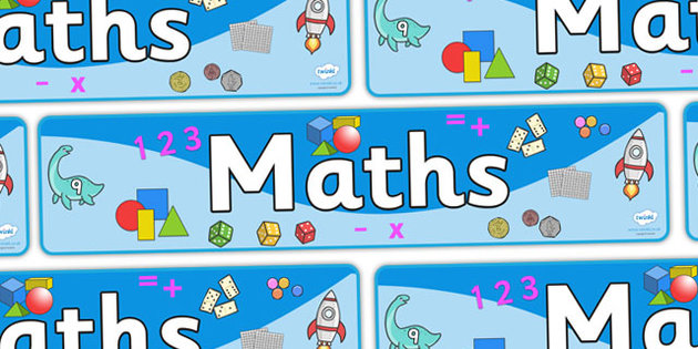 Maths Sign - Classroom Area Signs, KS1, math, Banner