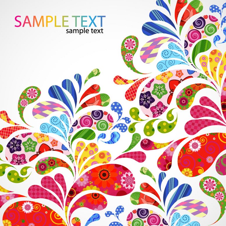 Colorful Floral Design Vector Graphic | Free Vector Graphics | All ...
