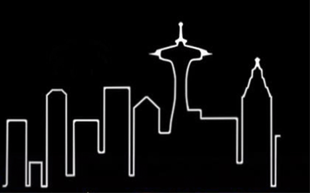 Seattle Skyline on Pinterest | Seattle, Silhouette and Washington ...