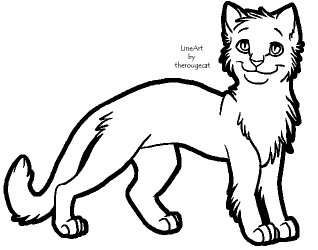 Basic male cat lineart by therougecat on DeviantArt