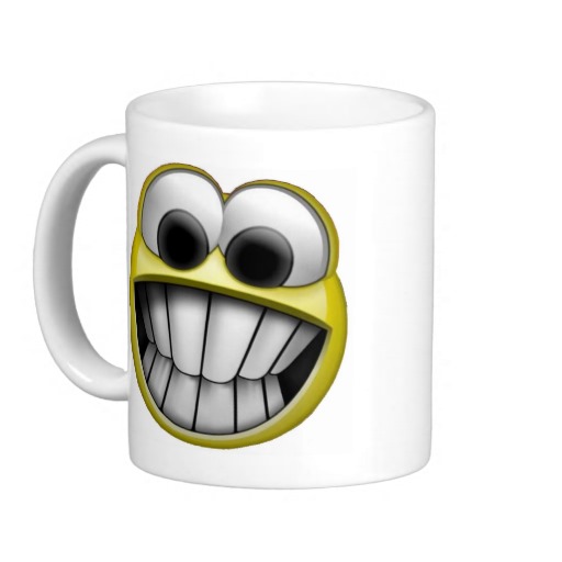 Grinning Smiley Face Mugs, Grinning Smiley Face Coffee Mugs ...