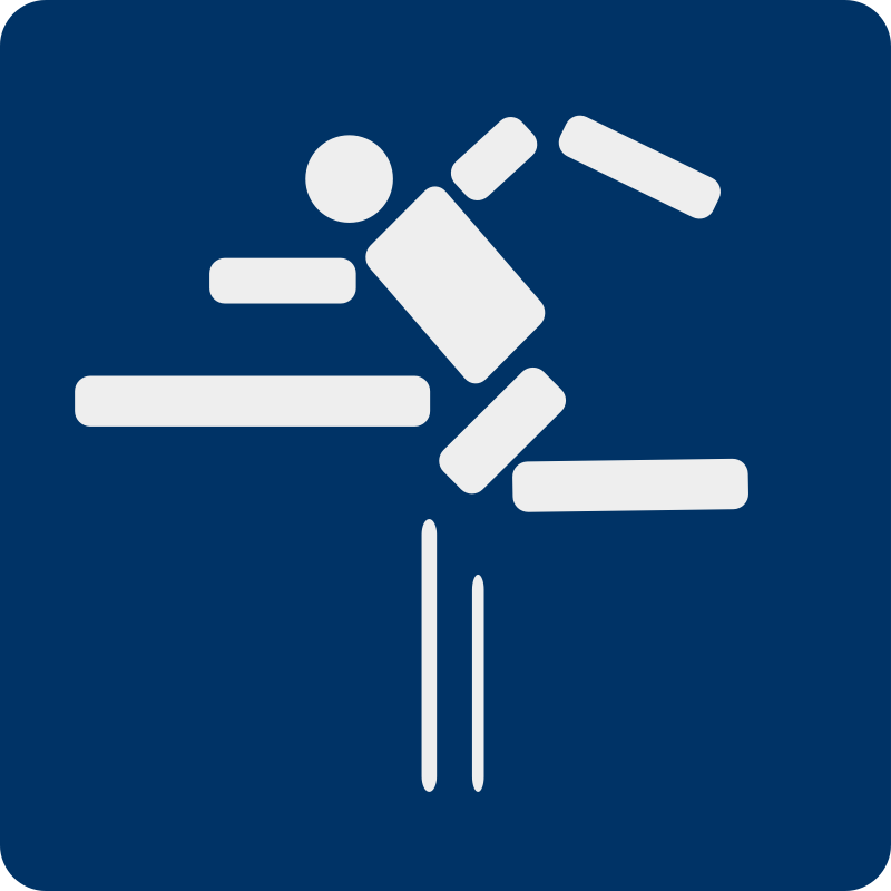 Clipart - fence jumping pictogram