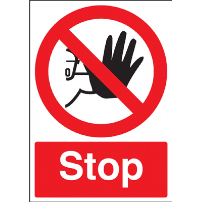 A4 Stop Plastic Signs
