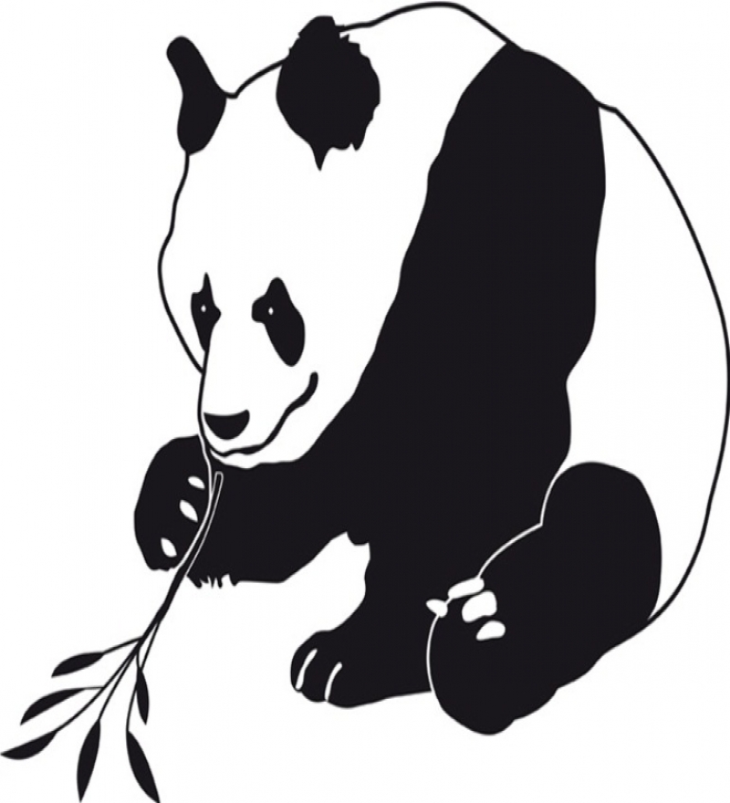 Wall Art Decor Peaceful Panda Wall Sticker by Wall Art Decor ...