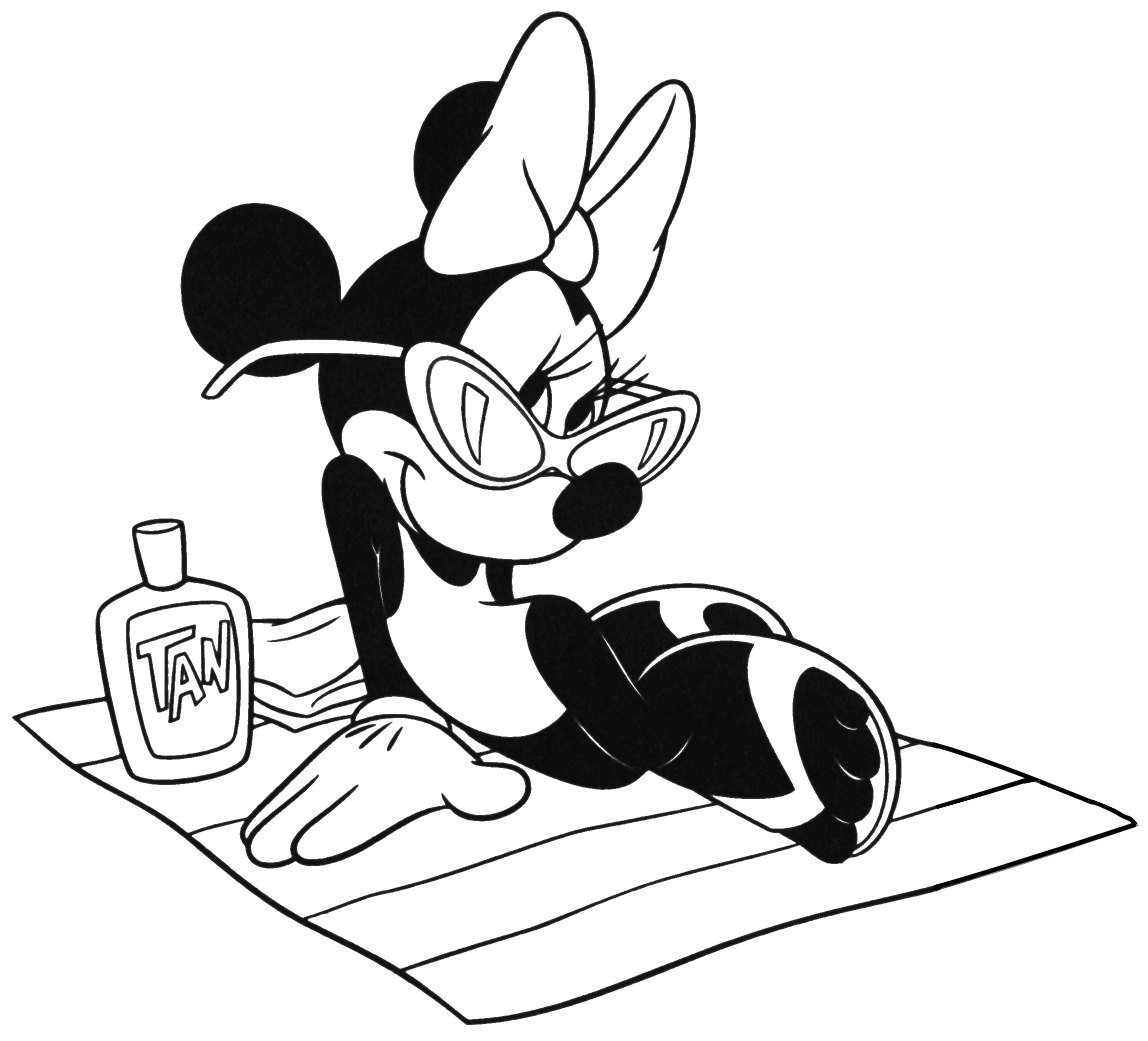 Dibujos para colorear de Minnie Mouse. DibujosWiki.