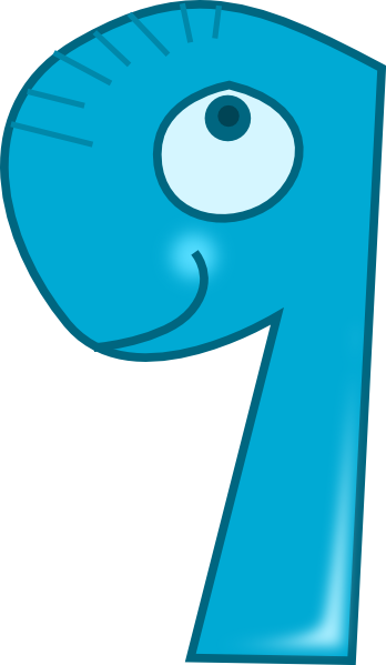 Animal Number Nine clip art - vector clip art online, royalty free ...