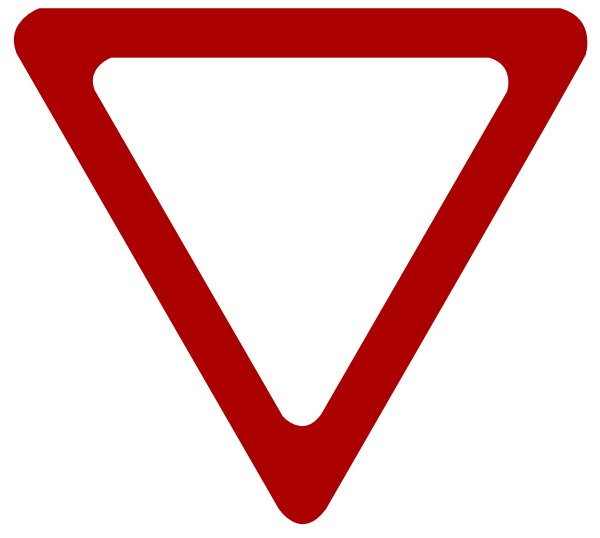 Blank Yield Sign clip art - vector clip art online, royalty free ...
