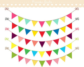 Popular items for bunting clip art on Etsy