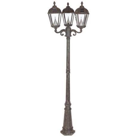 Royal Solar LED Bronze 89" High Outdoor Triple Lamp Post - # P9670 ...