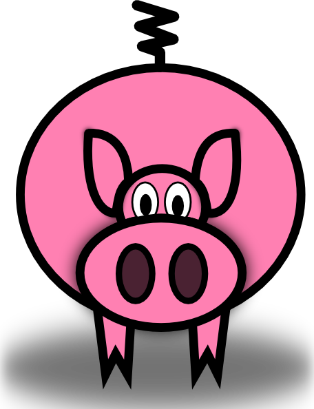 Pink Pig clip art - vector clip art online, royalty free & public ...