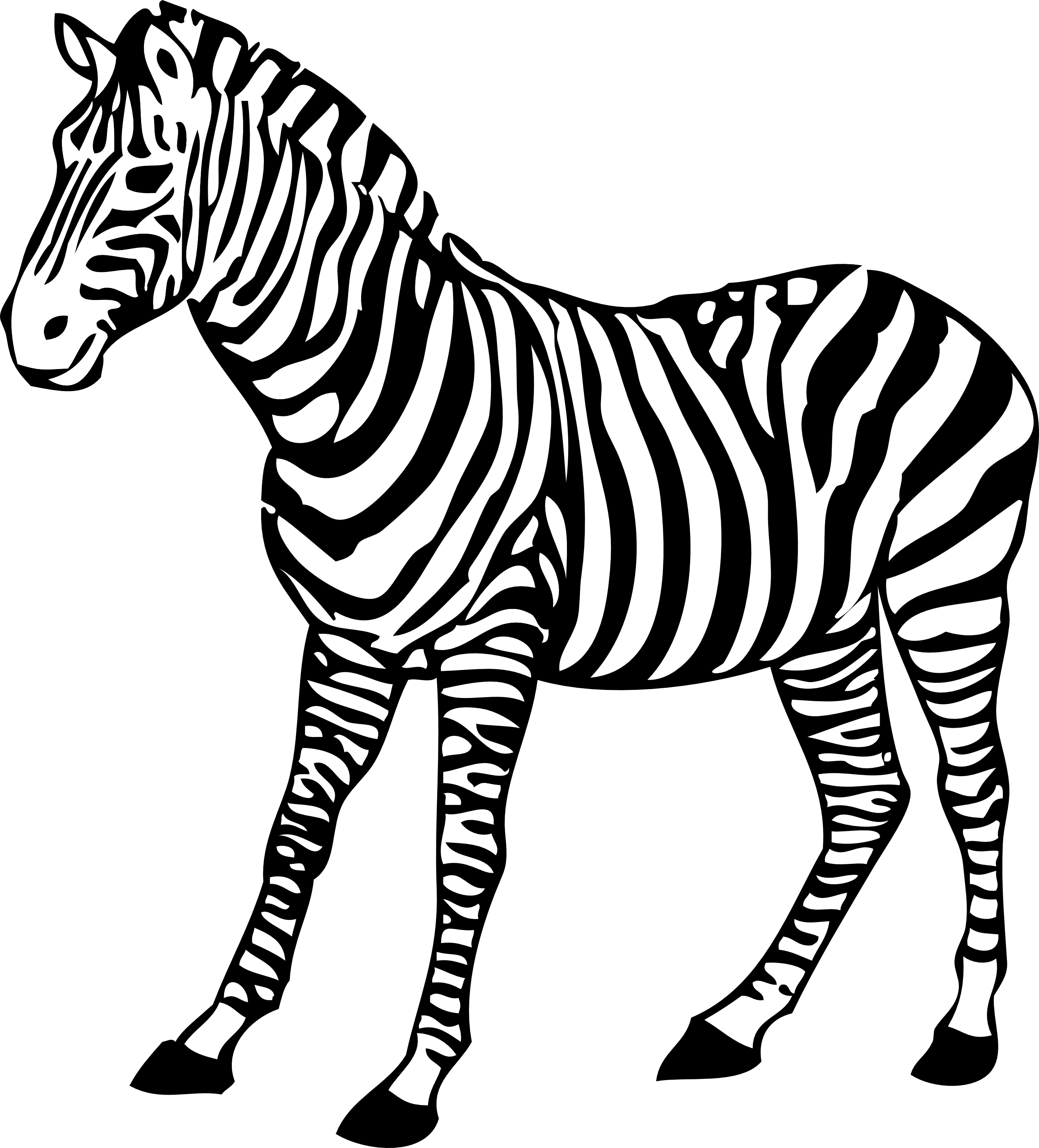 zebra black white line art | Clipart Panda - Free Clipart Images