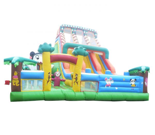 commerical large animated inflatable fun city for above ground ...