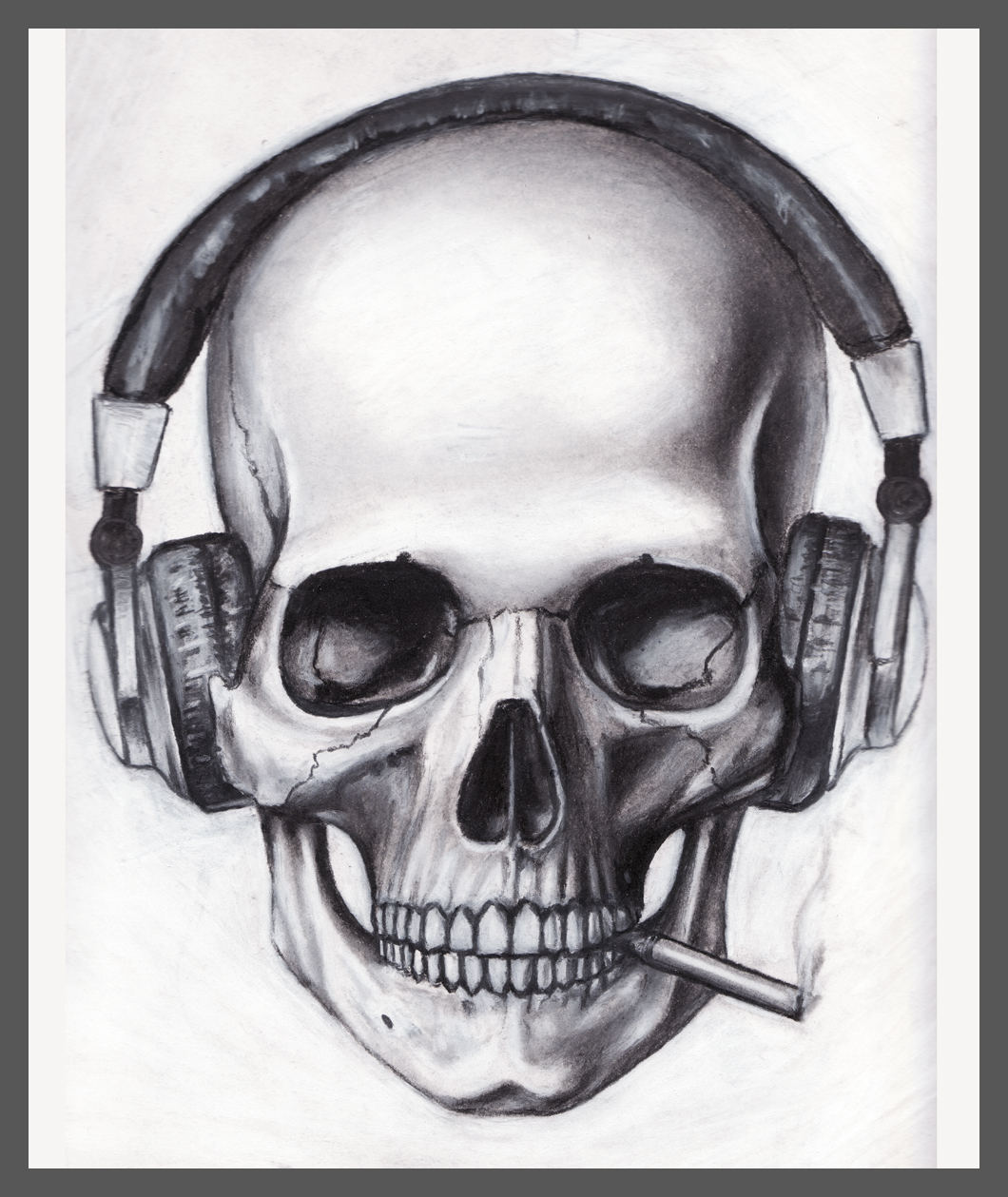 Skull Headphones Cigarette by pleasenojunkthanks on DeviantArt