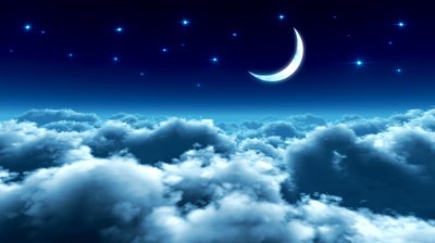 Night Flight Over Clouds, Beautiful Loop-able Cg Animation Stock ...