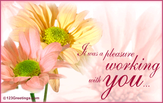Working With You! Free Farewell eCards, Greeting Cards | 123 Greetings