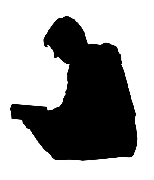 Person Sitting Silhouette - Cliparts.co