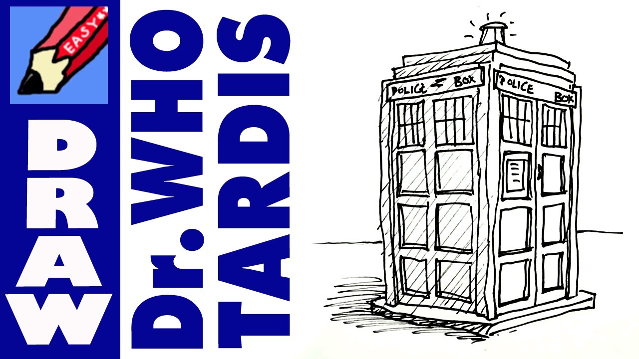 How to draw the TARDIS Real Easy - YouTube
