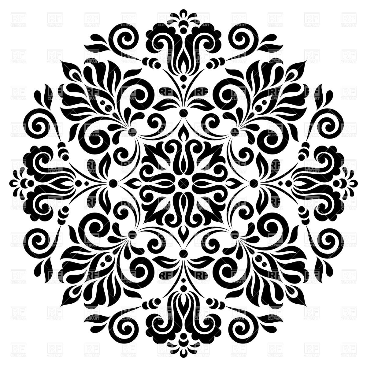 Round graphic floral pattern, 28597, Backgrounds, Textures ...