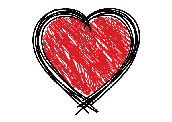 Scribble Heart Vector Art Free Clipart - Free Clip Art Images