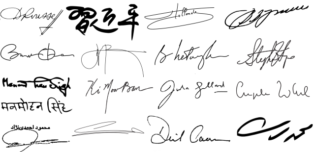 World Leader Signatures Quiz - By samegan2