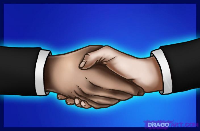 How to Draw Shaking Hands, Step by Step, Hands, People, FREE ...