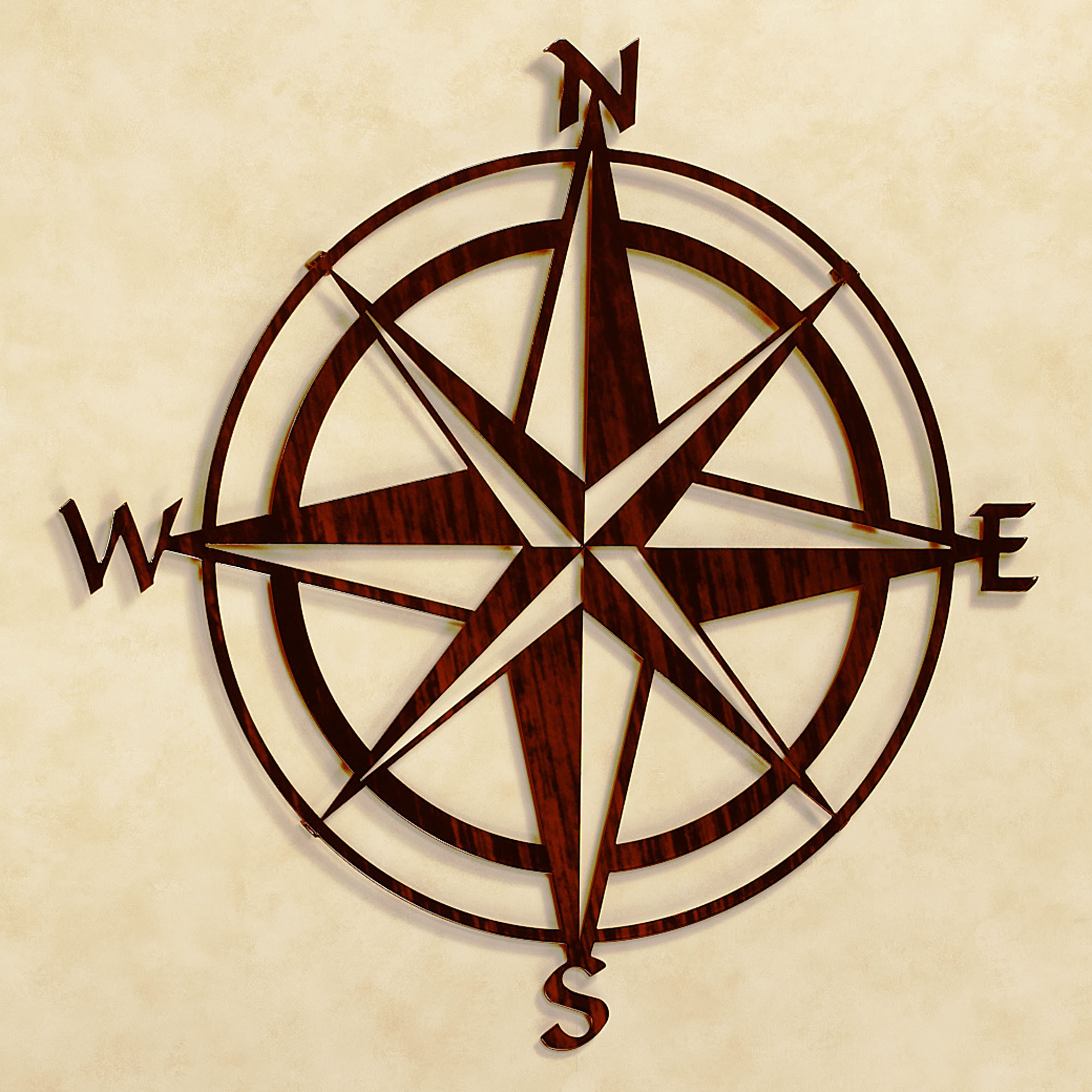 Compass Rose Metal Wall Art