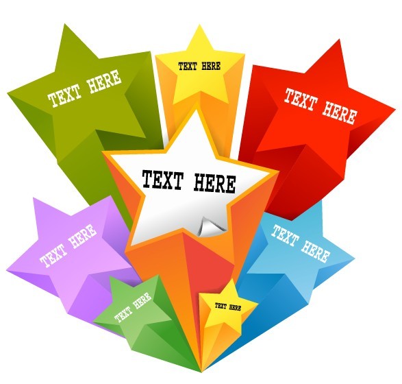Free Colorful Rising Stars Vector » TitanUI