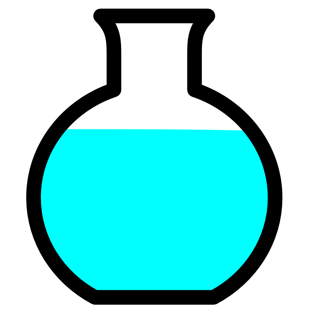 OnlineLabels Clip Art - Lab Icon Flask - Light Blue