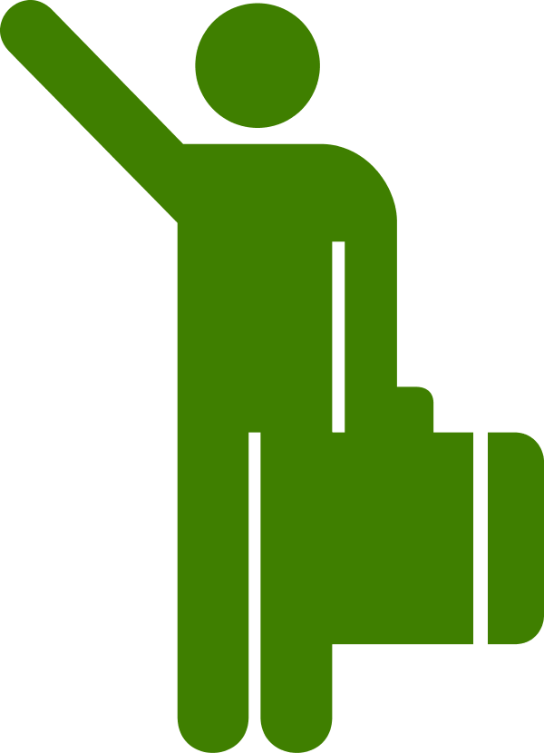 man waving for taxi - vector Clip Art