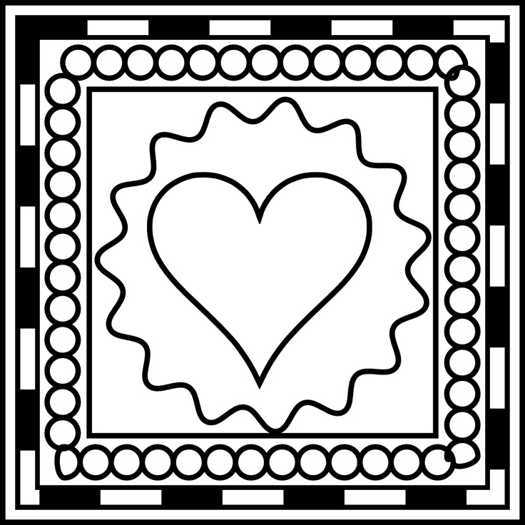 Free heart tile digital stamp | My Clip Art and Digital Stamps | Pint…