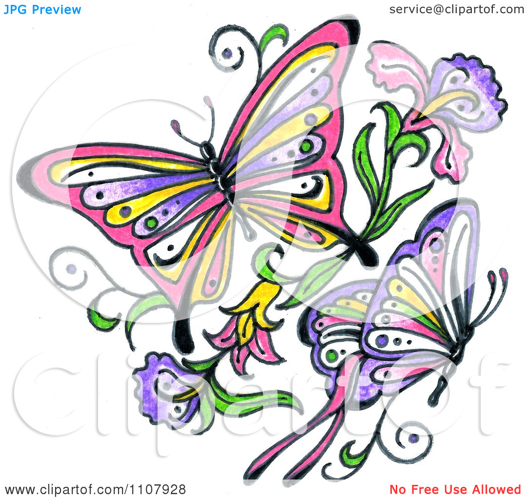 Clipart Flowers And Butterflies | Clipart Panda - Free Clipart Images
