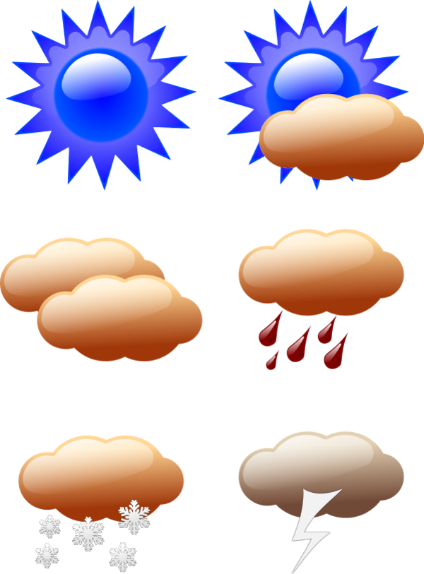 weather symbols - vector Clip Art