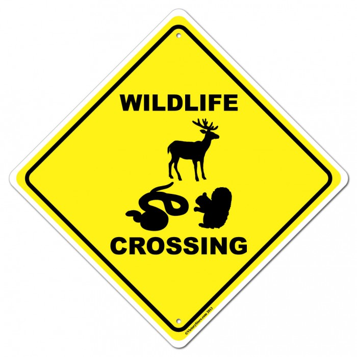 Wildlife Crossing Sign Or Sticker - Cliparts.co