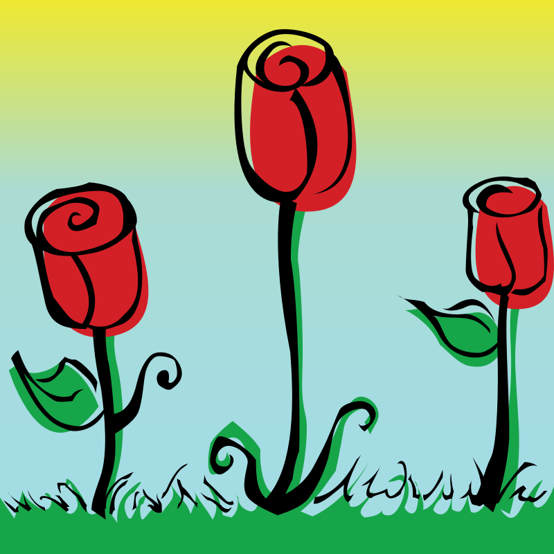 Clipart - Roses