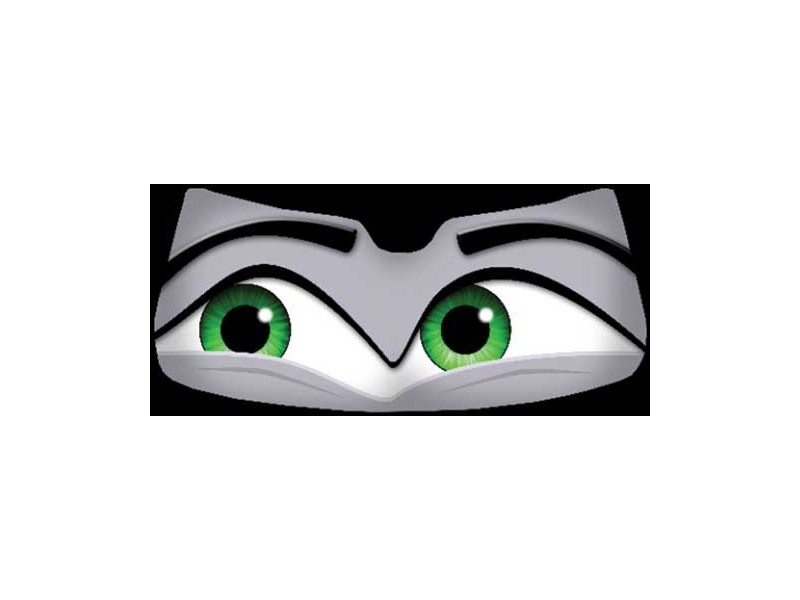 Custom Eyeshade / Sunshade 'angry' - Classic Minis