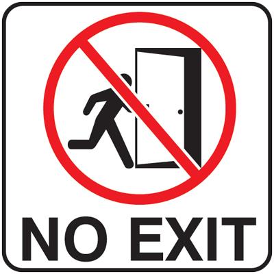NS® Signs 7" x 7" No Exit Graphic Safety Sign - 30505 - Northern ...