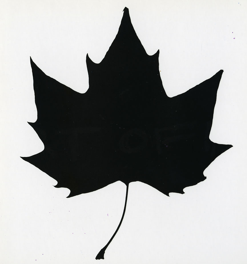 Images For > Black And White Maple Leaf
