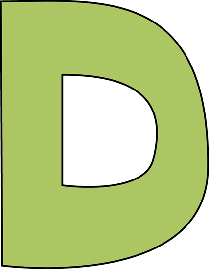 Green Letter D Clip Art - Green Letter D Image