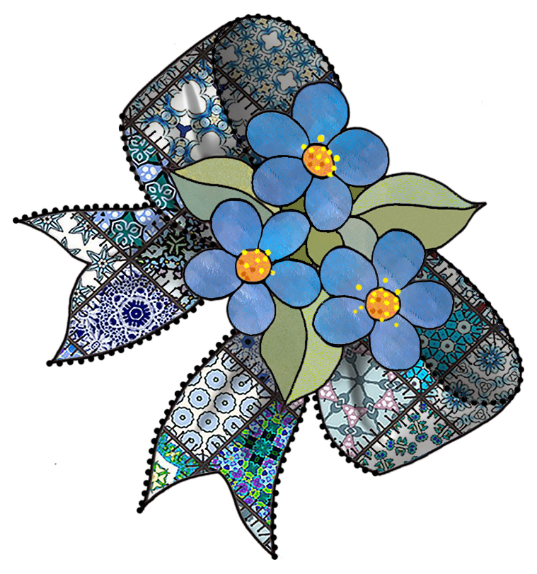 ArtbyJean - Paper Crafts: RIBBONS AND BOWS - Set A24 - Blue ...